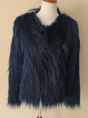 UNREAL FUR  Dark Green Faux Fur Jacket